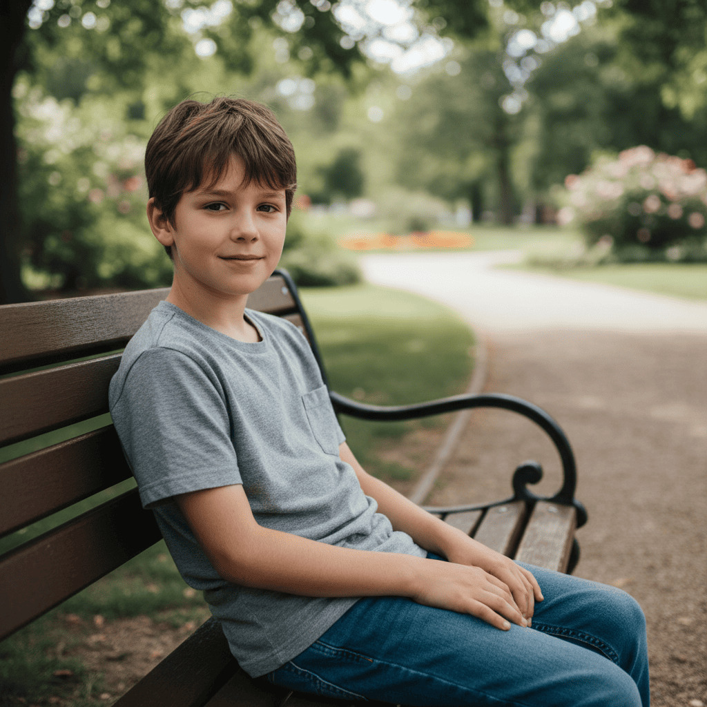 Original full body portrait before watercolor art filter