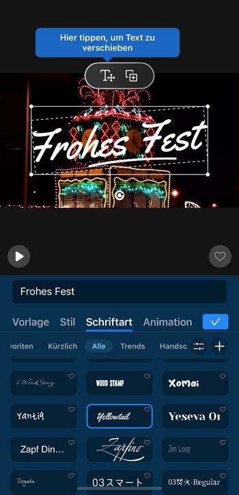 Verschiedene Schriftarten für Weihnachtsgrüße