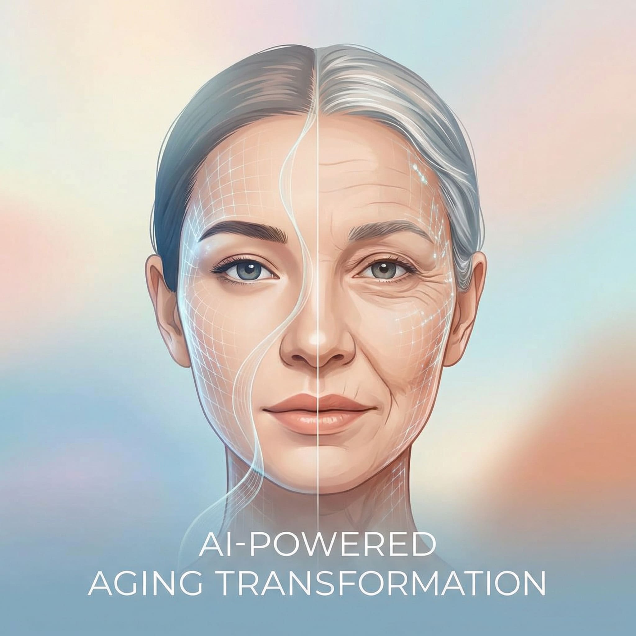 Example of a person using an AI old age filter