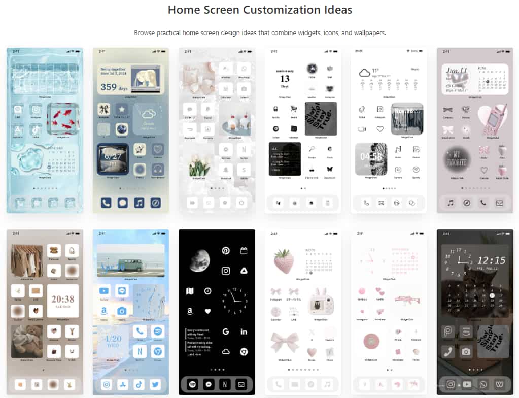 Imagen de la página de WidgetClub