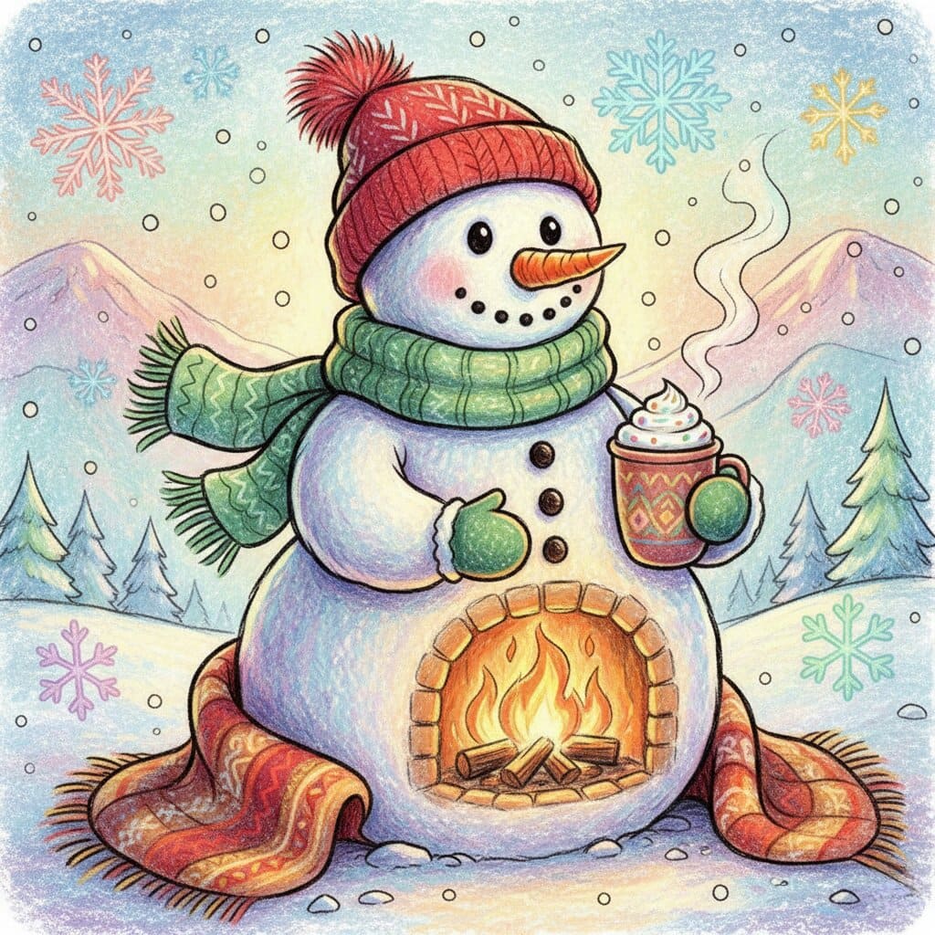 寒流早安圖素材生成