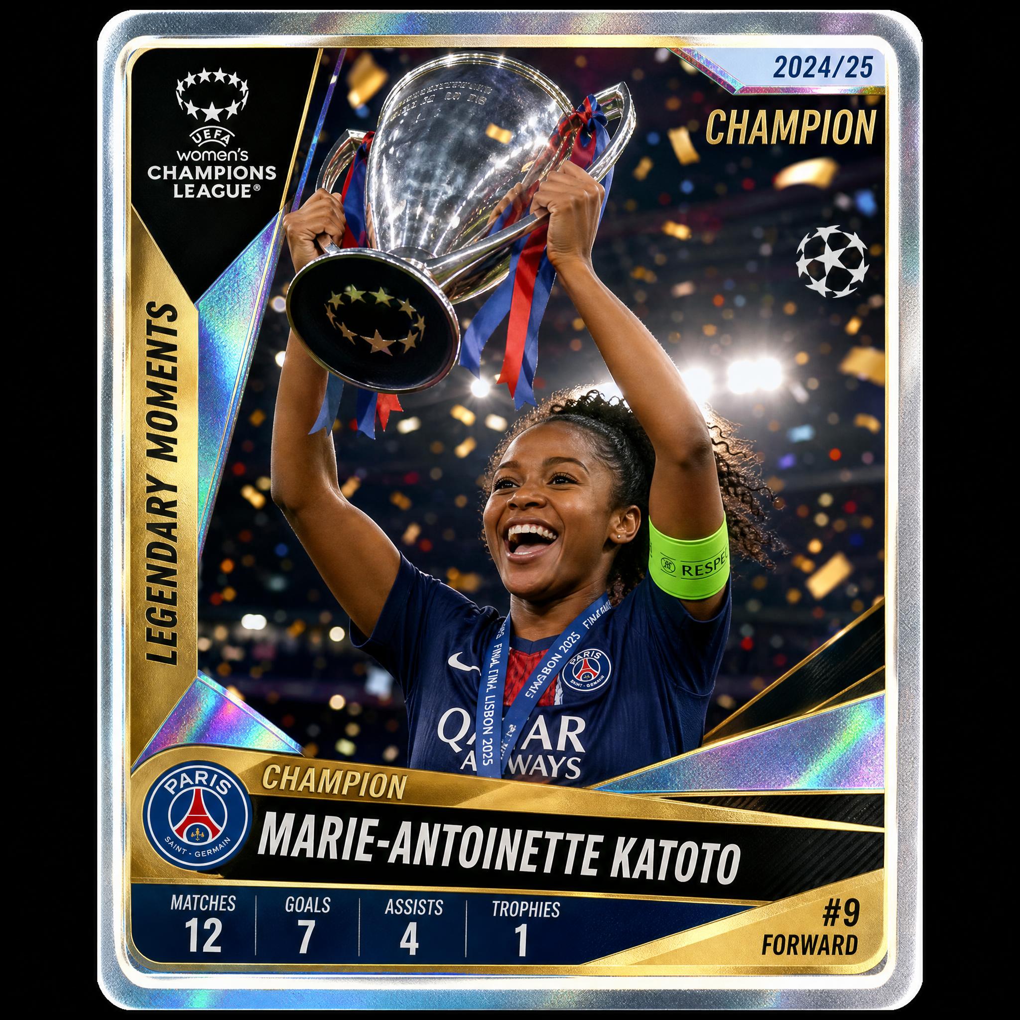 Women's Football Champion Sticker Prompt