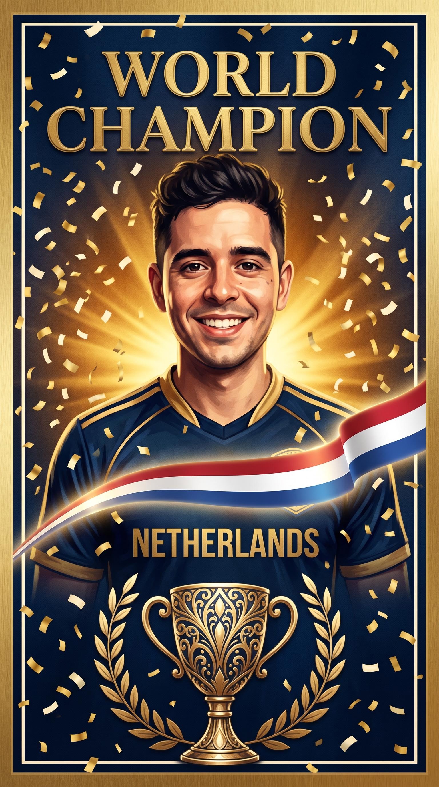 World champion edition world cup football card, ultra rare, AI generated