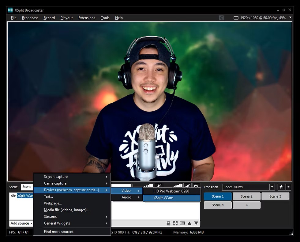 XSplit VCam Interface