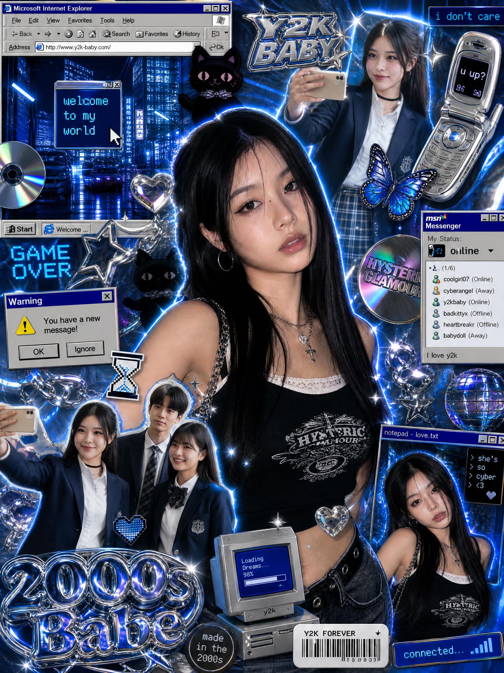ChatGPT Trending Photo Collage - Y2K Cyber Aesthetic Collage