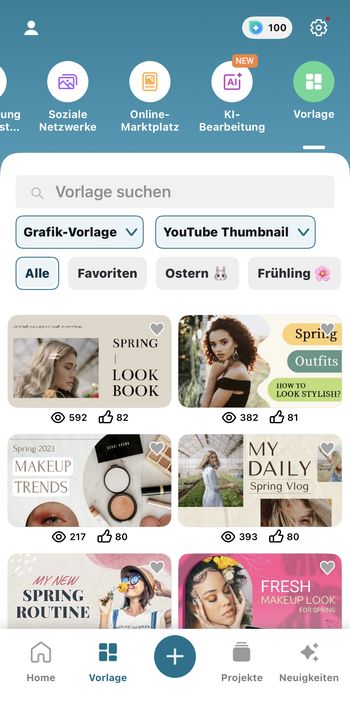 Promeo App - Youtube-Banner mit Vorlagen erstellen