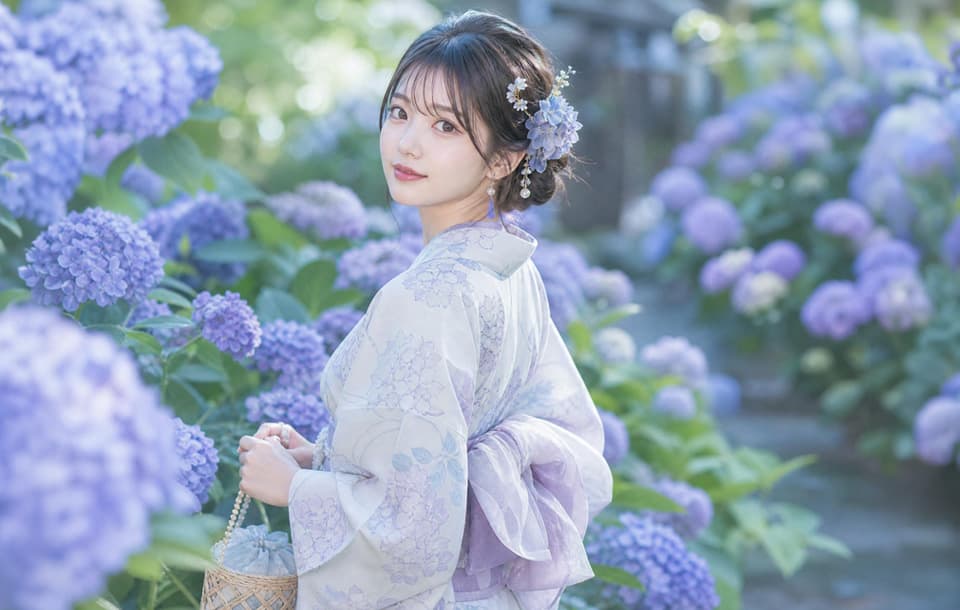 紫陽花ポートレートサンプル