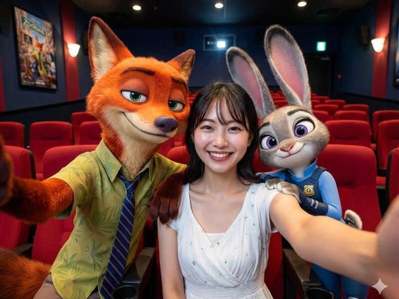 ズートピア自撮り加工作成方法