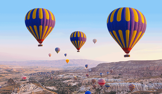 
hot air balloon copied and paste on the left side of the photo to showcase the clone feature
