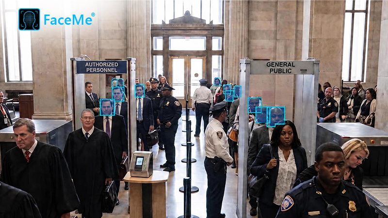 Facial Recognition for Courthouse Security and Entry Screening
